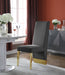 Porsha - Dining Chair with Gold Legs (Set of 2) - Simple Home Plus
