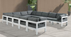 Nizuc - Outdoor Patio 12 Piece Modular Sectional With White Frame - Simple Home Plus