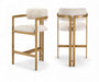 Aurum - Linen Textured Fabric Upholstered Counter Stool - Simple Home Plus