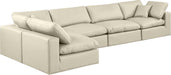 Comfy - 5 Piece Faux Leather Modular Sectional - Simple Home Plus