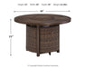 Paradise Trail - Medium Brown - Round Fire Pit Table - Simple Home Plus