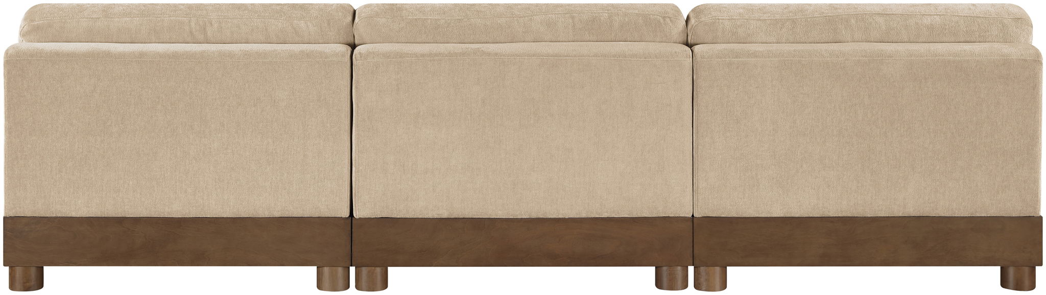 Turin - Chenille Fabric Upholstered Modular Sectional - Beige - Simple Home Plus