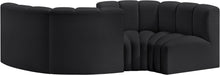 Arc - Faux Leather 4 Piece Curved Modular Sofa - Simple Home Plus