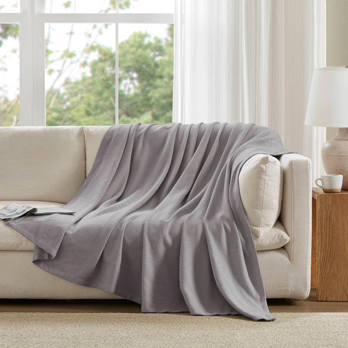 Liquid Cotton - Twin Blanket - Gray