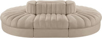Rummi - Oval Velvet Performance Fabric Upholstered 6 Piece Modular Sectional - Simple Home Plus