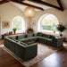 Stellar - 8 Piece Chenille Fabric Upholstered Modular Sectional - Simple Home Plus