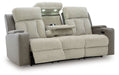 WhipLash - Sisal - Power Reclining Sofa With Adj Headrest - Simple Home Plus