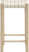 Entwine - Vegan Leather Upholstered Backless Counter Stool - Painted Natural - Simple Home Plus