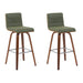 Vienna - Modern Swivel Bar Height Stool - Walnut Finished Wood Frame - Simple Home Plus