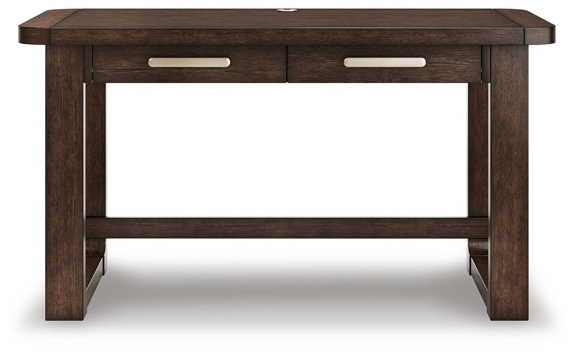Breckington - Dark Brown - Home Office Desk - Simple Home Plus