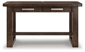 Breckington - Dark Brown - Home Office Desk - Simple Home Plus