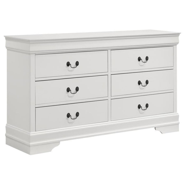 Louis Philippe - Six-Drawer Dresser - Simple Home Plus