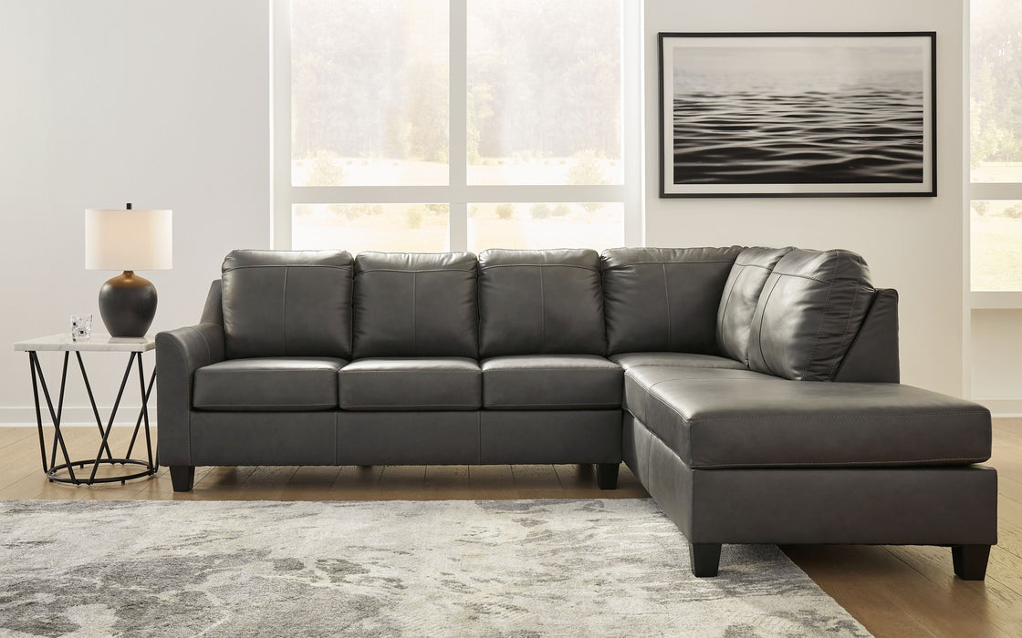 Valderno - Fog - 2-Piece Sectional With Raf Corner Chaise - Simple Home Plus