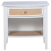 Bexhill - 1-Drawer Nightstand Bedside Table - White - Simple Home Plus