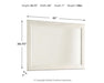 Willowton - Bedroom Mirror - Whitewash - Simple Home Plus