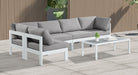 Nizuc - Outdoor Patio 5 Piece Modular Sectional With White Frame - Simple Home Plus
