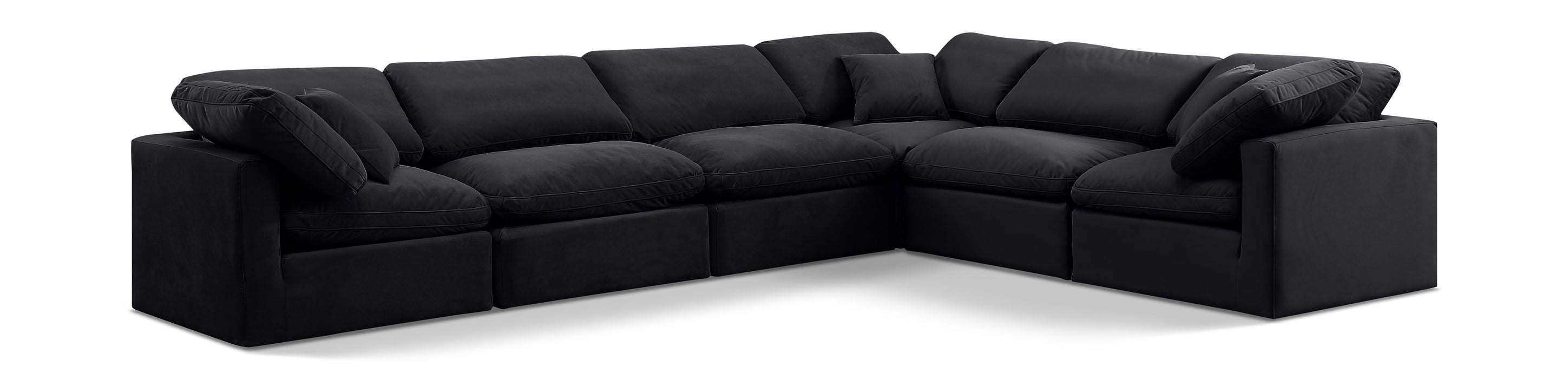 Indulge - Velvet 6 Piece Modular Corner Sectional - Simple Home Plus