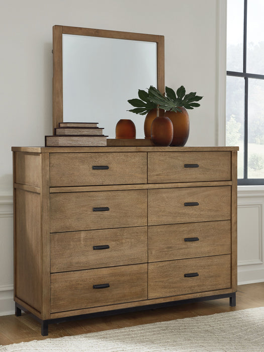 Tomtyn - Light Brown - Dresser And Mirror - Simple Home Plus