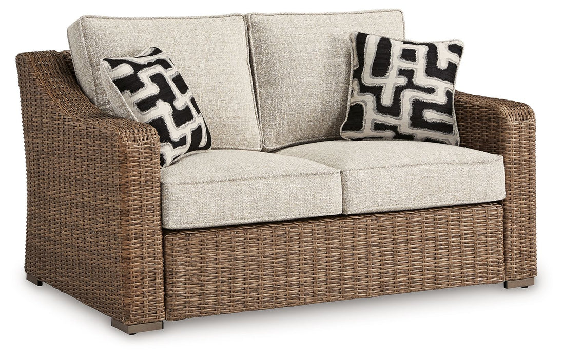 Beachcroft - Beige - Loveseat With Cushion - Simple Home Plus