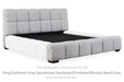 Grendusk - King/California King Upholstered Headboard/Footboard/Bunkie Board - Light Gray - Simple Home Plus
