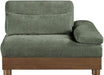 Turin - Chenille Fabric Upholstered Modular Arm Chair - Walnut Base - Simple Home Plus