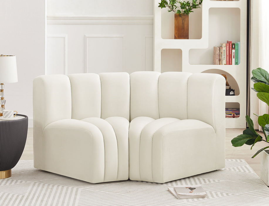 Arc - Velvet 2 Piece Modular Sofa - Simple Home Plus