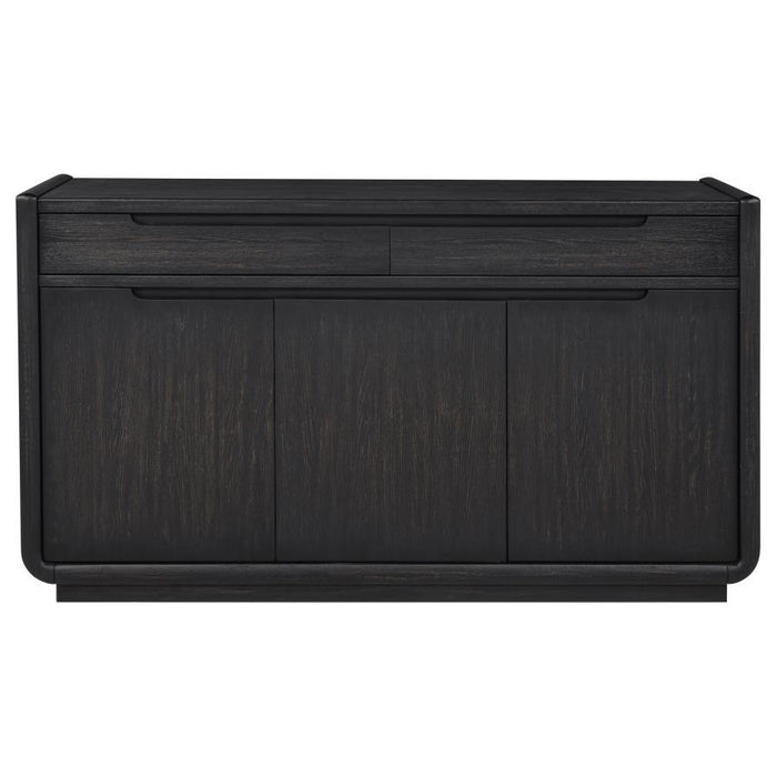 Leandro - 2-Drawer Dining Sideboard Server - Burnished Black - Simple Home Plus