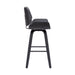 Tyler - 30" Bar Height Swivel Bar Stool With Black Frame - Simple Home Plus