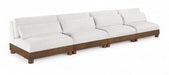 Turin - Chenille Fabric Upholstered Modular Sectional - Cream - Simple Home Plus