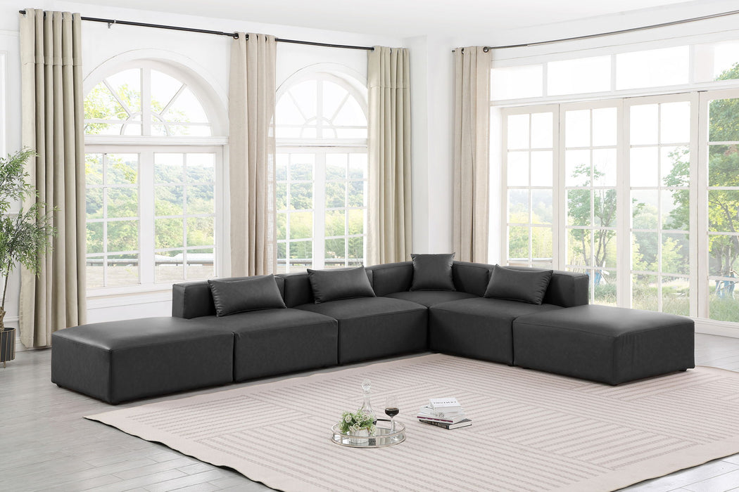 Cube - 6 Piece Modular Corner Armless Sectional - Simple Home Plus