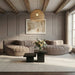 Rummi - Rounded Velvet Performance Fabric Upholstered 6 Piece Modular Sectional - Simple Home Plus