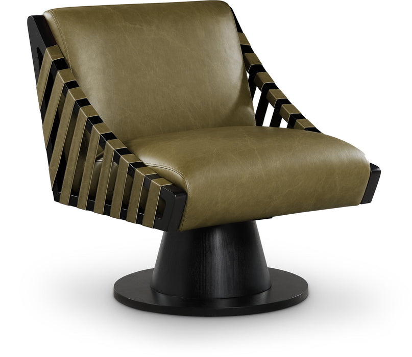 Millwin - Swivel Accent Chair With Black Base - Simple Home Plus