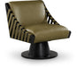 Millwin - Swivel Accent Chair With Black Base - Simple Home Plus