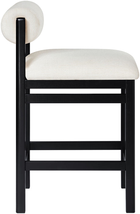 Roundhill - Fabric Counter Stool - Black Frame - Simple Home Plus