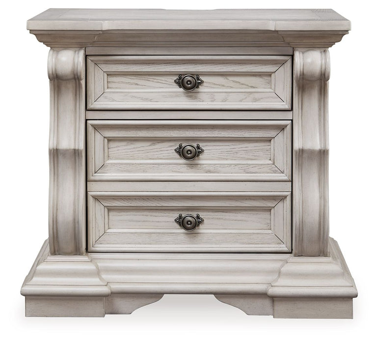 Bruchandi - Antique White - Three Drawer Night Stand - Simple Home Plus