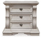 Bruchandi - Antique White - Three Drawer Night Stand - Simple Home Plus