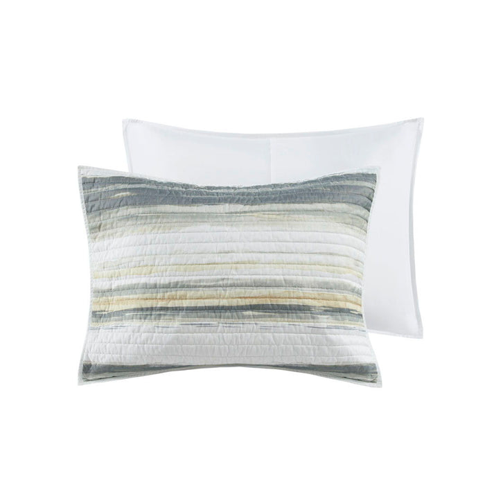 Marina - King 6 Piece Quilted Coverlet Set - Sand - Simple Home Plus
