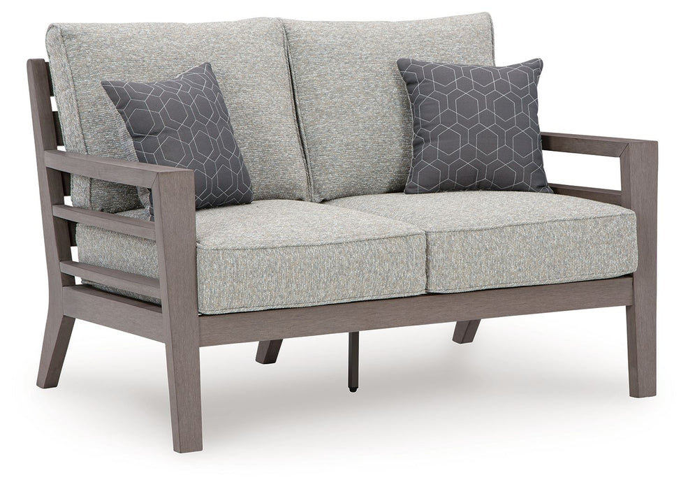 Hillside Barn - Gray / Brown - Loveseat W/Cushion - Simple Home Plus