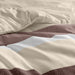 Blais - Twin Stripe Textured Print Comforter Set - Terracotta - Simple Home Plus