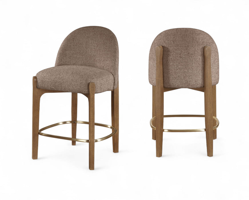 Torino - Counter Stool With Brushed Brown Base - Simple Home Plus