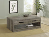 Felix - 2-Drawer Engineered Wood Coffee Table - Gray Driftwood - Simple Home Plus
