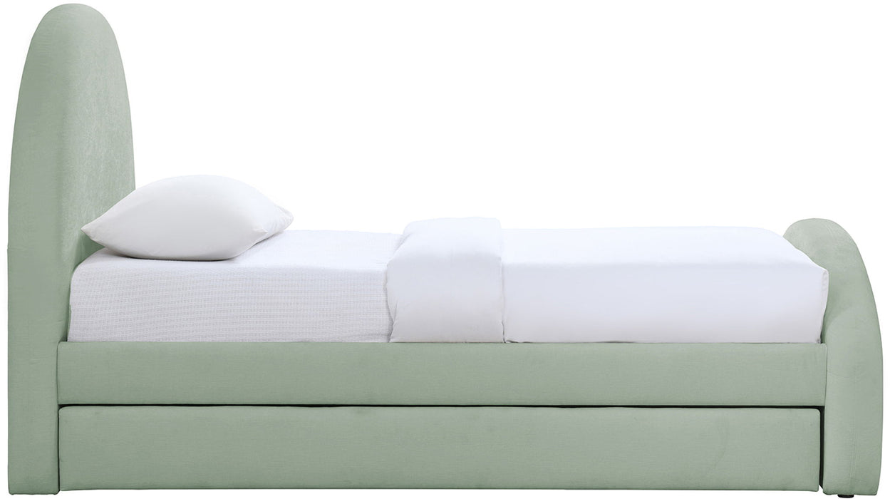 Andaz - Chenille Fabric Upholstered Trundle Bed - Simple Home Plus