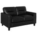 Scotland - Faux Leather Upholstered Track Arm Loveseat - Simple Home Plus