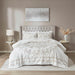 Violette - 3 Piece Tufted Coverlet Set - Ivory / Taupe - Simple Home Plus