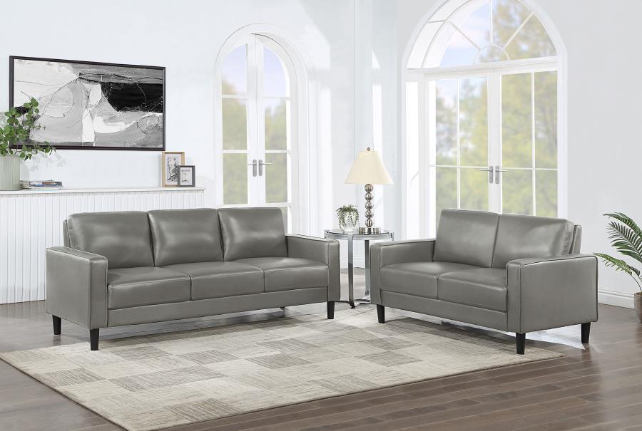 Ruth - Upholstered Track Arm Sofa Set - Simple Home Plus