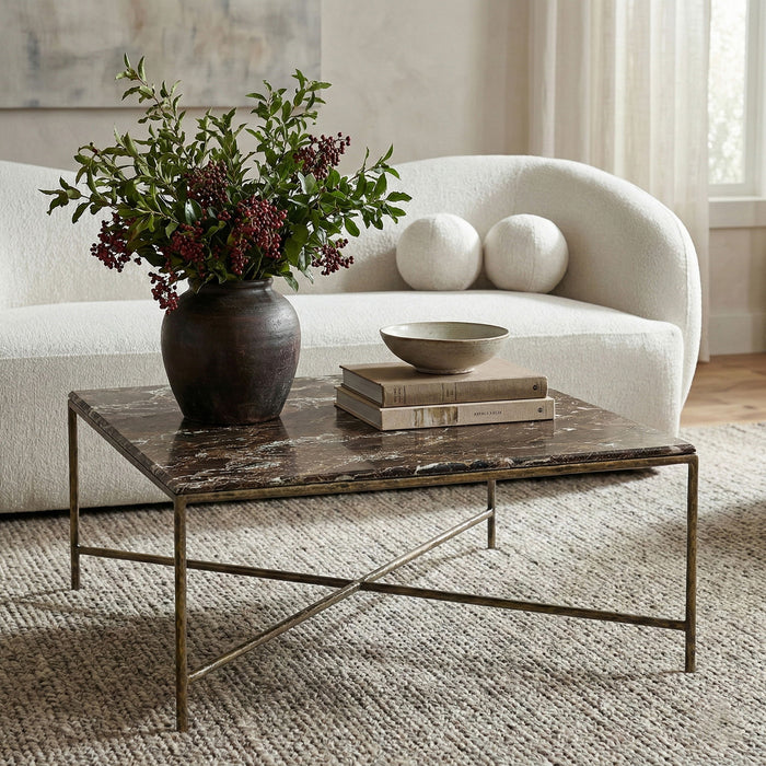 Valen - Marble And Iron Table - Simple Home Plus