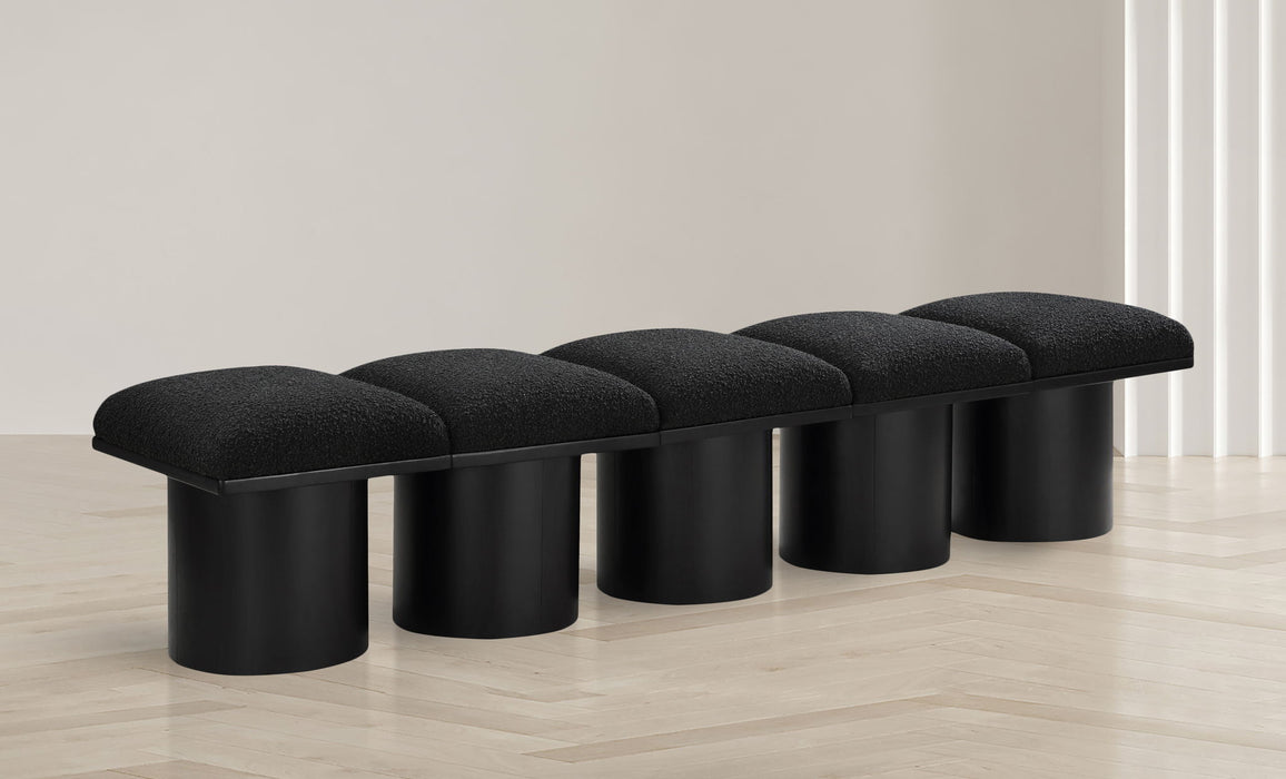 Pavilion - 5 Piece Modular Bench With Black Base - Simple Home Plus