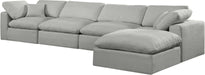 Comfy - 5 Piece Linen Modular Sectional With Chaise - Simple Home Plus