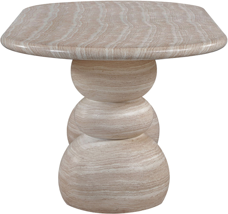 Navo - Indoor/Outdoor Dining Table - Travertine - Simple Home Plus