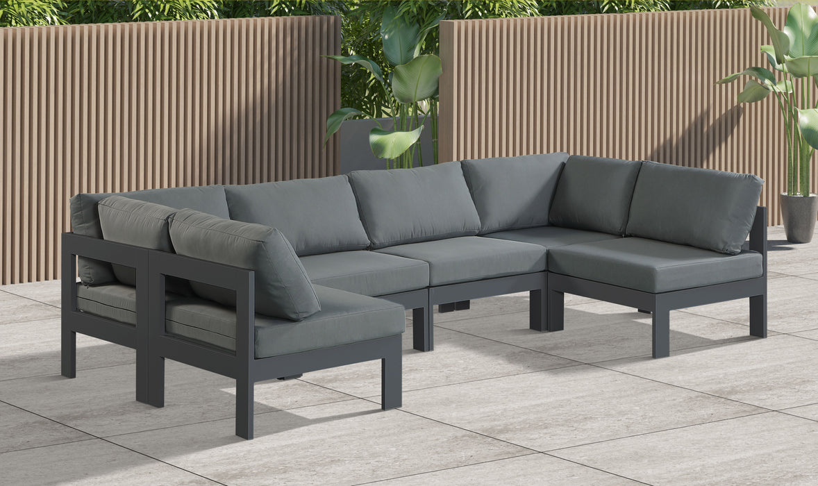 Nizuc - Outdoor Patio 6 Piece Modular Sectional With Gray Frame - Simple Home Plus